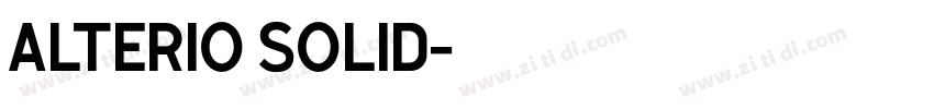 Alterio Solid字体转换